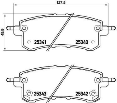 Комплект тормозных колодок BREMBO P56082