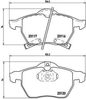 Гальмівні колодки дискові BREMBO P59 048