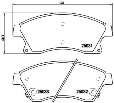 Гальмівні колодки тюнінгові BREMBO P59076X (фото 1)