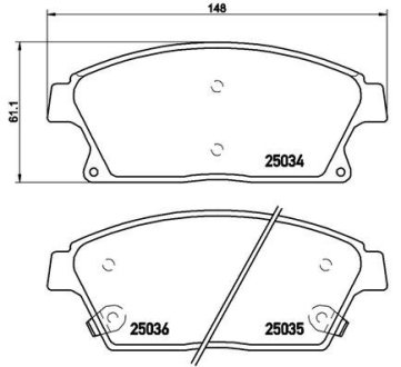 Комплект тормозных колодок BREMBO P59077