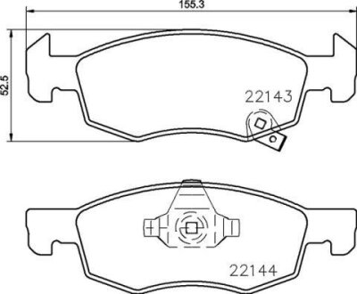Комплект гальмівних колодок BREMBO P59084