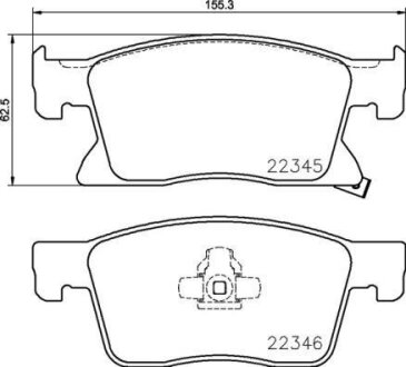 Комплект гальмівних колодок BREMBO P59091