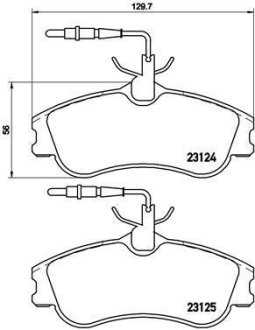 Комплект тормозных колодок из 4 шт. дисков BREMBO P61060