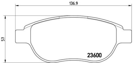 Комплект гальмівних колодок BREMBO P61068