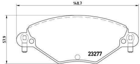 Тормозные колодки дисковые BREMBO P61 071