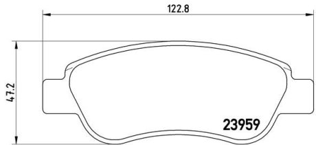 Комплект тормозных колодок BREMBO P61081