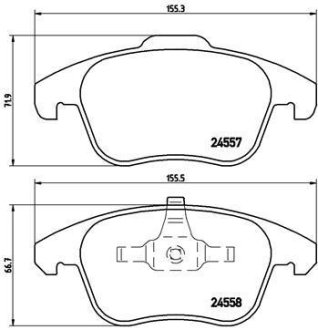 Гальмівні колодки дискові BREMBO P61 086