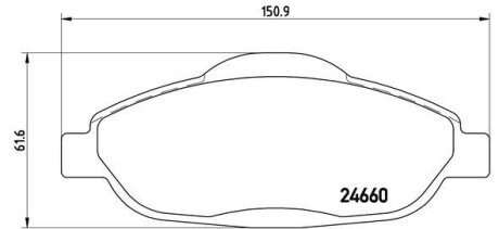 Гальмівні колодки тюнінгові BREMBO P61101X