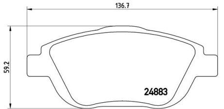 Гальмівні колодки тюнінгові BREMBO P61103X