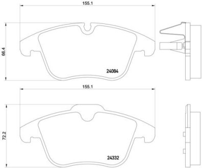 Гальмівні колодки тюнінгові BREMBO P61106X