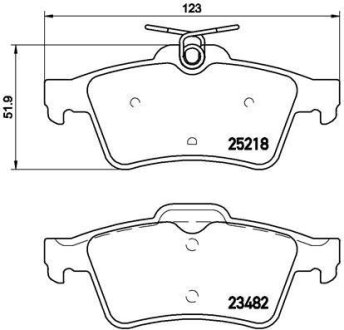 Комплект гальмівних колодок BREMBO P61110