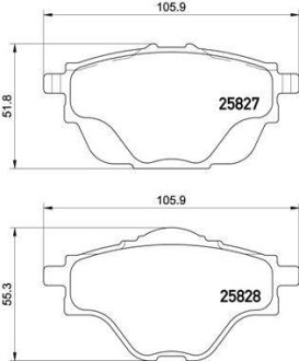 Тормозные колодки дисковые BREMBO P61 124