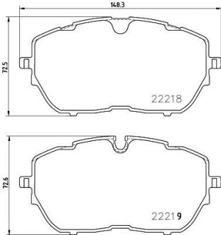 Гальмівні колодки дискові BREMBO P61 128