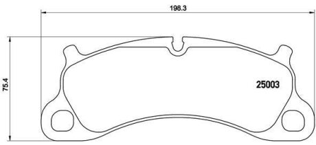 Комплект гальмівних колодок BREMBO P65025