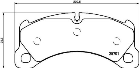 Комплект тормозных колодок BREMBO P65033