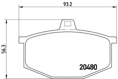 Комплект гальмівних колодок BREMBO P68005