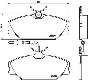 Гальмівні колодки дискові BREMBO P68 014