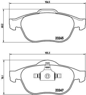 Комплект гальмівних колодок BREMBO P68030