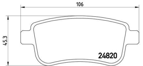 Комплект гальмівних колодок BREMBO P68041