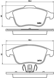 Гальмівні колодки тюнінгові BREMBO P68047X