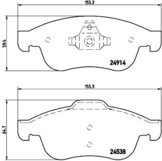 Гальмівні колодки тюнінгові BREMBO P68050X