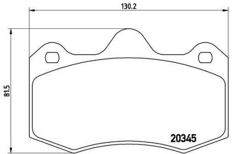 Комплект гальмівних колодок BREMBO P68051