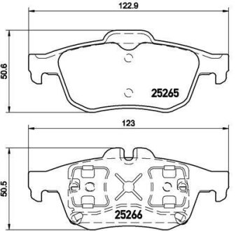 Комплект гальмівних колодок BREMBO P68057
