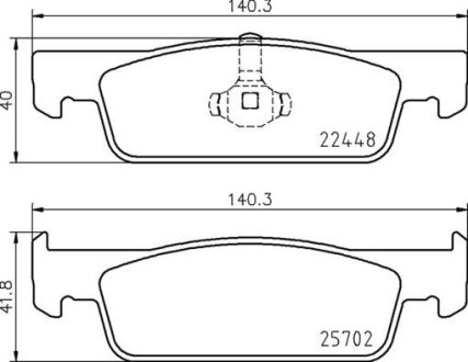 Колодки тормозные дисковые (комплект 4 шт.) BREMBO P68069