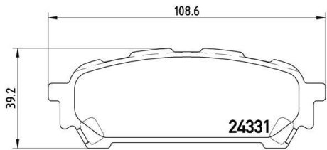 Комплект тормозных колодок BREMBO P78014