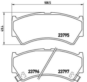 Фото гальмівні колодки дискові BREMBO P79 013 Гальмівні колодки дискові BREMBO P79 013