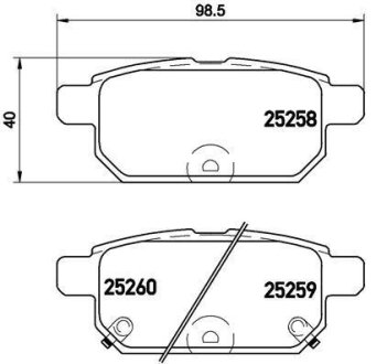 Комплект тормозных колодок BREMBO P79029