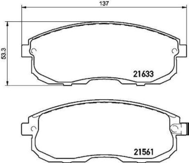 Комплект гальмівних колодок BREMBO P79030