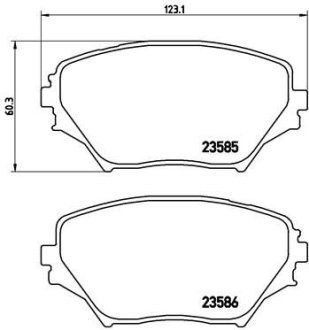 Комплект тормозных колодок BREMBO P83055