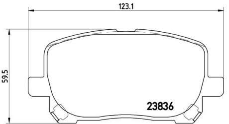 Комплект гальмівних колодок BREMBO P83061