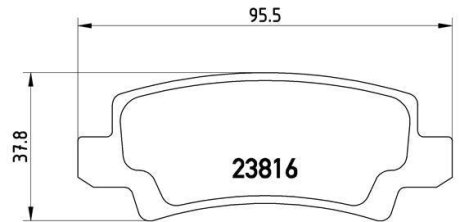 Комплект гальмівних колодок BREMBO P83065