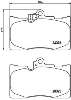 Комплект тормозных колодок BREMBO P83072