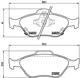 Комплект тормозных колодок BREMBO P83085