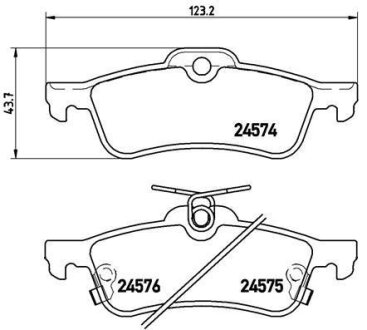 Комплект гальмівних колодок BREMBO P83087