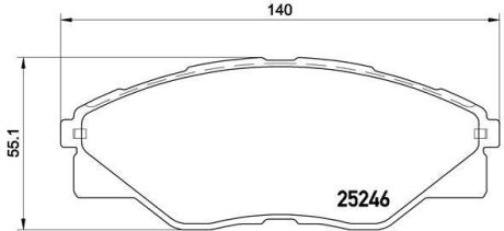 Комплект гальмівних колодок BREMBO P83137