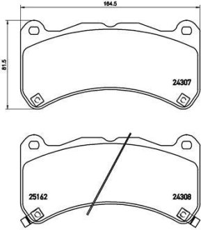 Тормозные колодки дисковые BREMBO P83 146