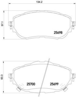 Комплект гальмівних колодок BREMBO P83150