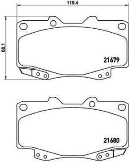 Комплект гальмівних колодок BREMBO P83151