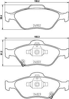 Тормозные колодки дисковые BREMBO P83 159