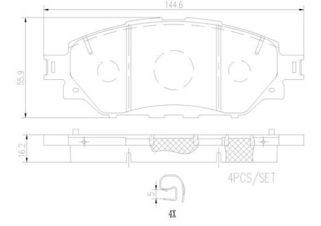 Тормозные колодки дисковые BREMBO P83 167