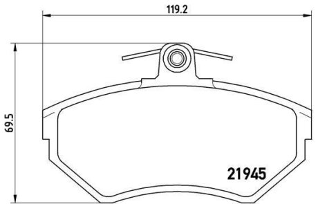 Комплект гальмівних колодок BREMBO P85032