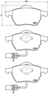 Комплект гальмівних колодок BREMBO P85037