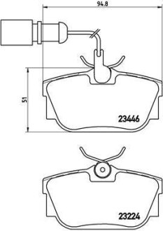 Комплект гальмівних колодок BREMBO P85059