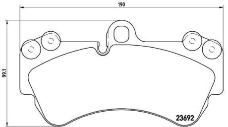 Комплект тормозных колодок BREMBO P85069