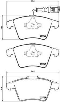 Комплект тормозных колодок BREMBO P85082