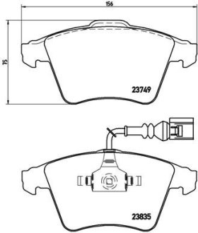 Комплект тормозных колодок BREMBO P85090